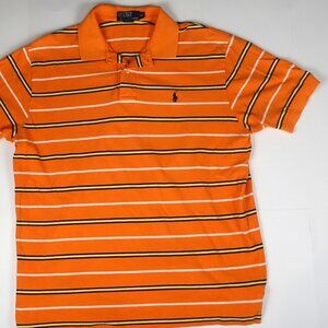 POLO Ralph Lauren Mens Shirt XL Orange Striped